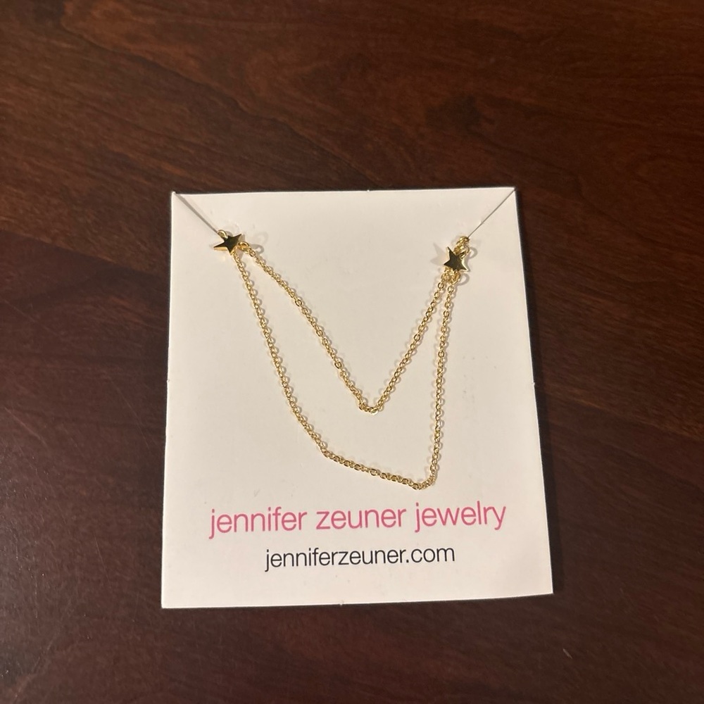 Gold Star Double Chain Necklace
